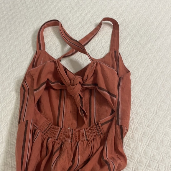 Urban Outfitters UO Ashley Striped long romper jumpsuit small p open back NWOT - Picture 15 of 15